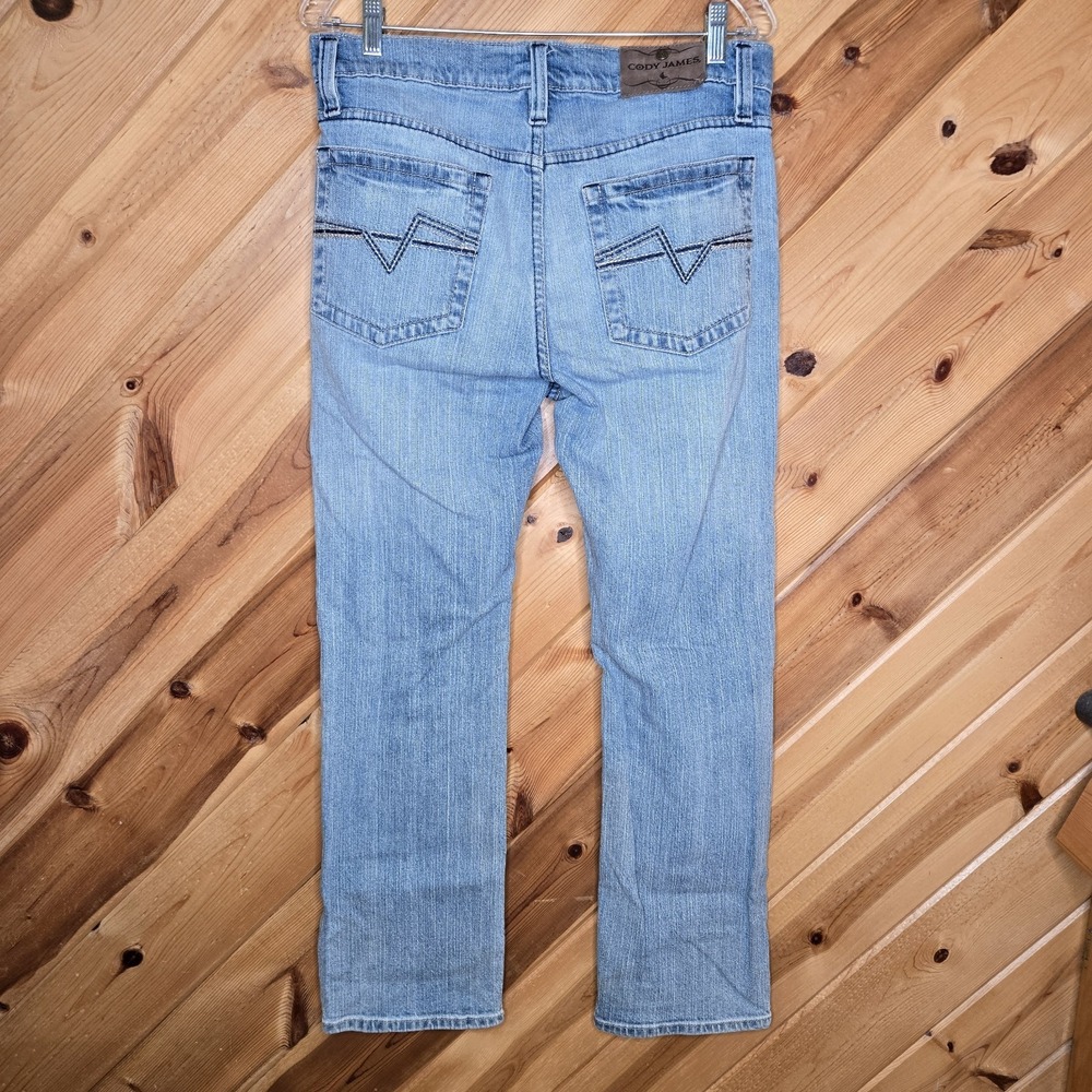 Cody James Mens Jeans 31x30 Measures 33x30 Blue Light Wash Denim Bootcut Pants - Picture 3 of 9